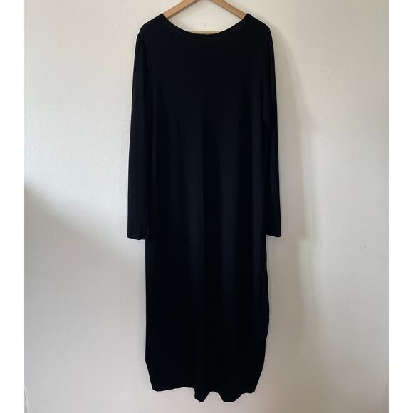 Bryn Walker Dress Womens Xl Black Maxi Pockets Lagenlook Flowy Minimal Capsule - Picture 2 of 16